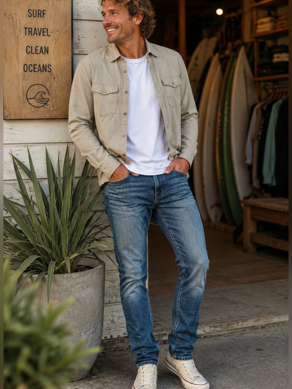 Outerknown S.E.A. Jeans Ambassador Slim Fit 30x32 Buttonfly Cotton Denim Slater